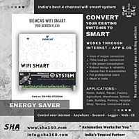 SIEMCAS Wifi Smart PRO Series Flexi IR 4 Channel IoT Cloud Operation SHA-SIS-PRO-XT1004A - Sha360 SIEMCAS Wifi Smart PRO Series Flexi IR 4 Channel IoT Cloud Operation SHA-SIS-PRO-XT1004A - Sha360