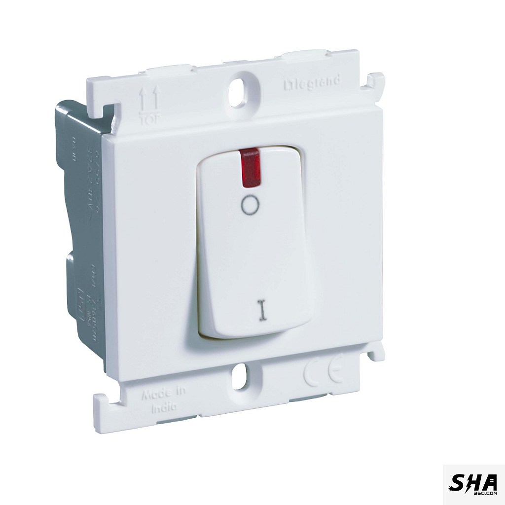 Legrand Mylinc 32A DP Switch with LED indicator 675526 (White) - Sha360