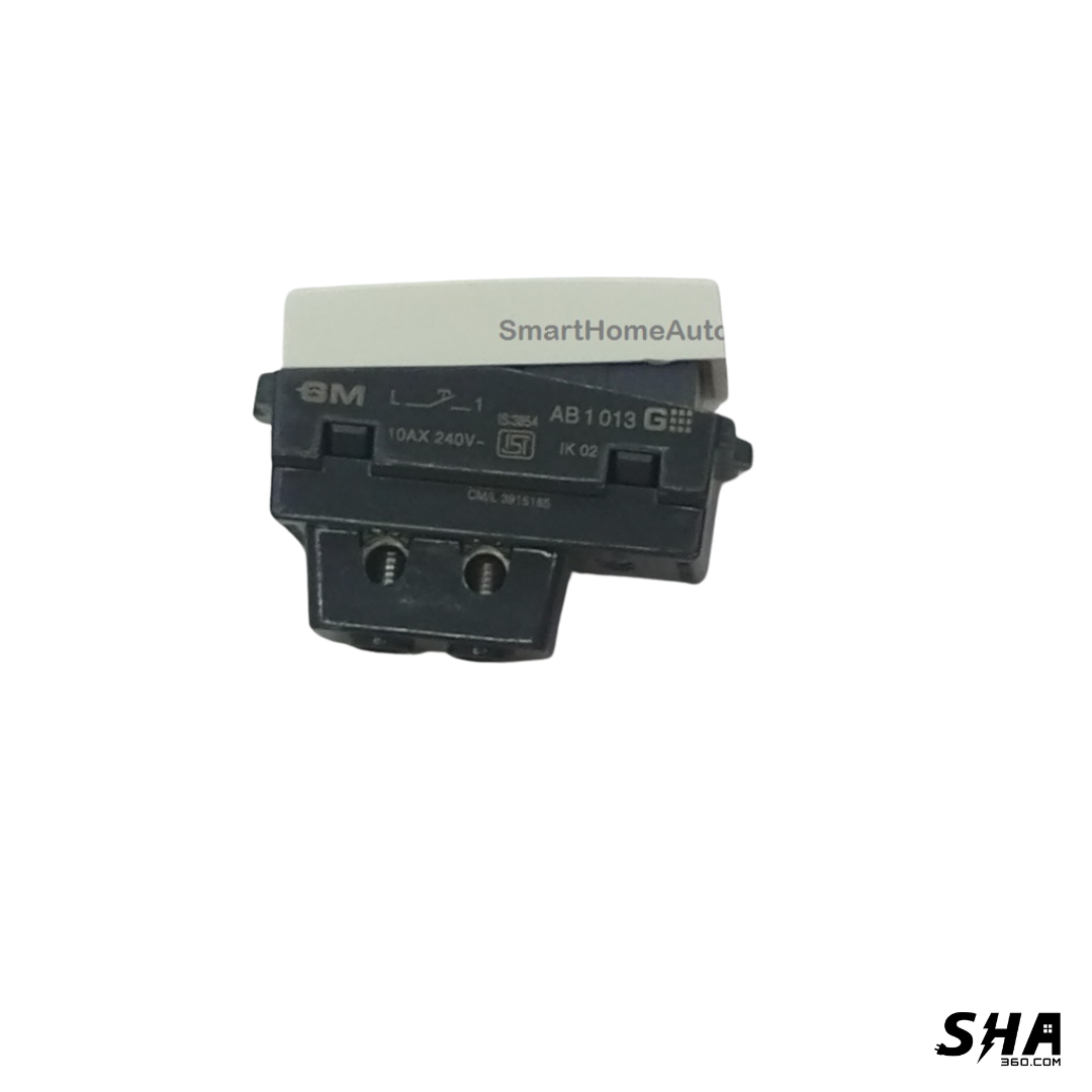 GM Modular G-Nine Viva 6A/10A Bell Switch (White) AB 1 013 - Sha360 GM Modular G-Nine Viva 6A/10A Bell Switch (White) AB 1 013 - Sha360