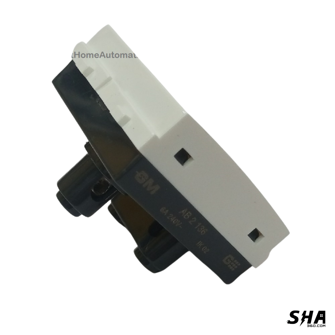 GM Modular G-Nine 6A 2/3 pin Socket (White) AB 2 136 - Sha360 GM Modular G-Nine 6A 2/3 pin Socket (White) AB 2 136 - Sha360