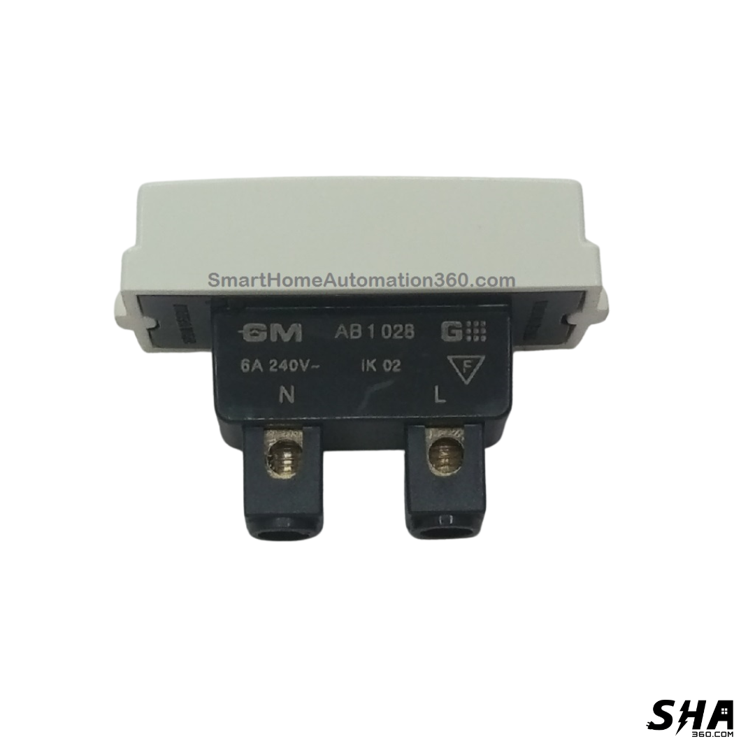 GM Modular G-Nine 6A 2 pin Socket Euro (White) AB 1 028 - Sha360 GM Modular G-Nine 6A 2 pin Socket Euro (White) AB 1 028 - Sha360