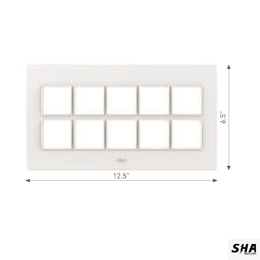 GM Modular G-Nine 20 Module (12x6) Cover Plate (White) - Sha360
