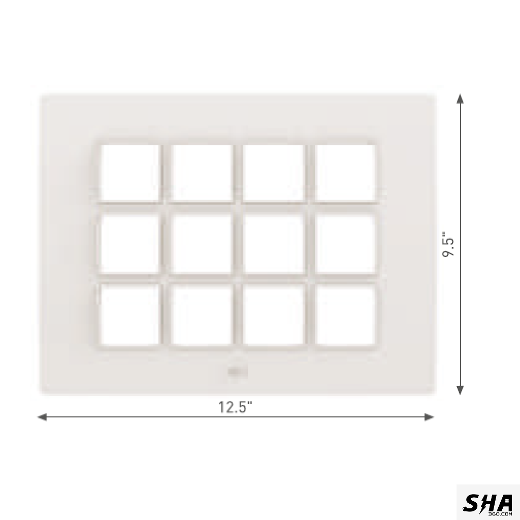 GM Modular G-Nine 24 Module (12x8) Cover Plate (White) - Sha360