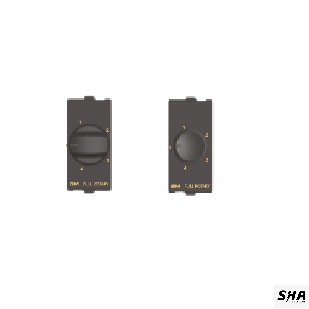 GM Modular G-Nine Fan Regulator 4 Step 1 Module 100W Full Rotary (Grey-Graphite Magnesia) - Sha360 GM Modular G-Nine Fan Regulator 4 Step 1 Module 100W Full Rotary (Grey-Graphite Magnesia) - Sha360