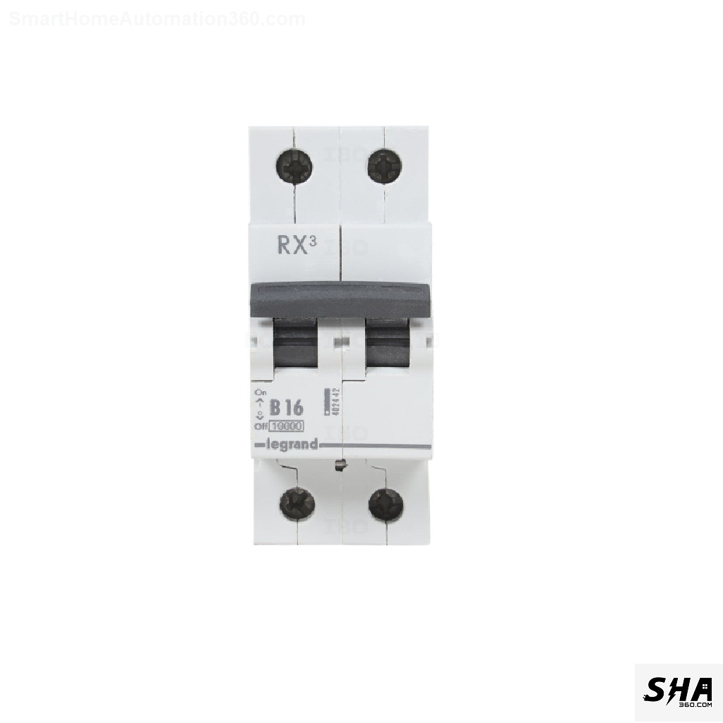 Legrand MCB 16A Double Pole (2-Pole) 10kA B Curve Rx3 (4024 42) - Sha360