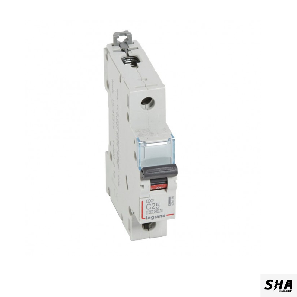Legrand MCB 25A Single Pole (1-Pole) 10kA C Curve Dx3 (4085 94) - Sha360