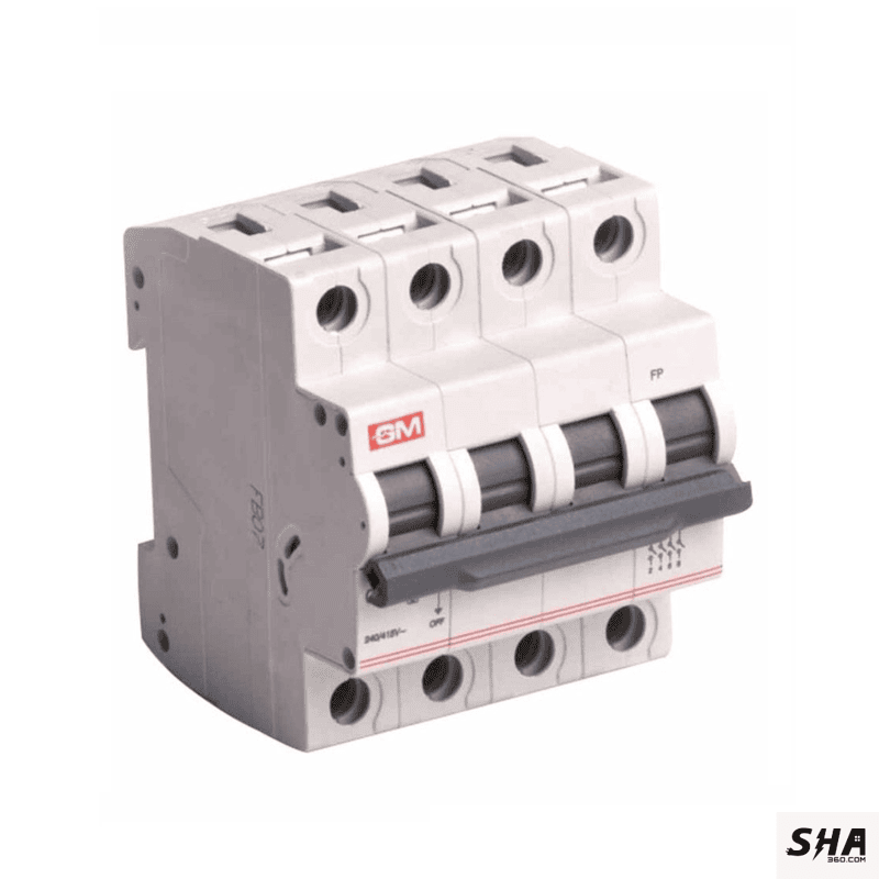 GM Modular G-Vault MCB 63A Four Pole (4-Pole) 10kA C Curve (GM V FC 63) - Sha360