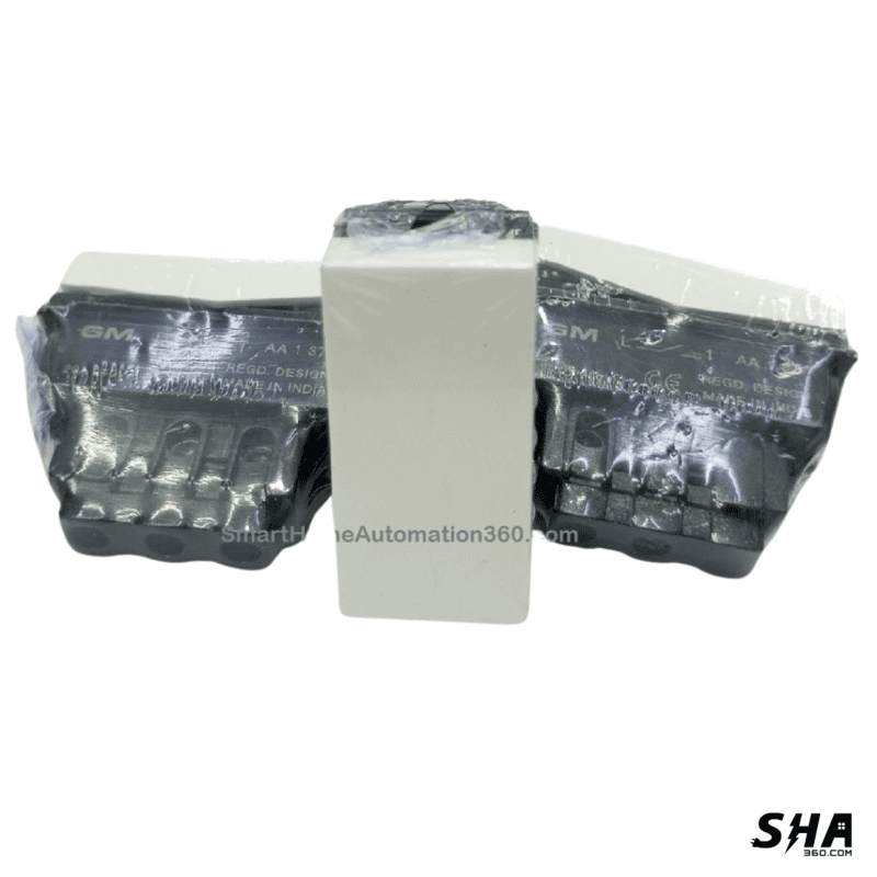 GM Modular Zicono 45s (FourFive) 6A/10A 1-Way Switch (White) - AA1361 - Sha360