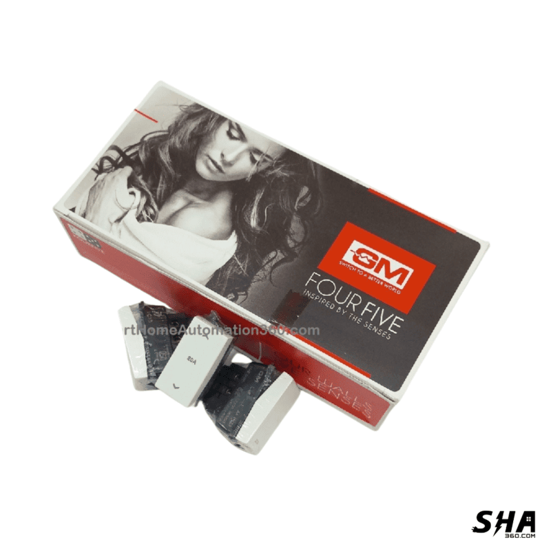 GM Modular Zicono 45s (FourFive) 16A/20A 2-Way Switch (White) - AA1373 - Sha360