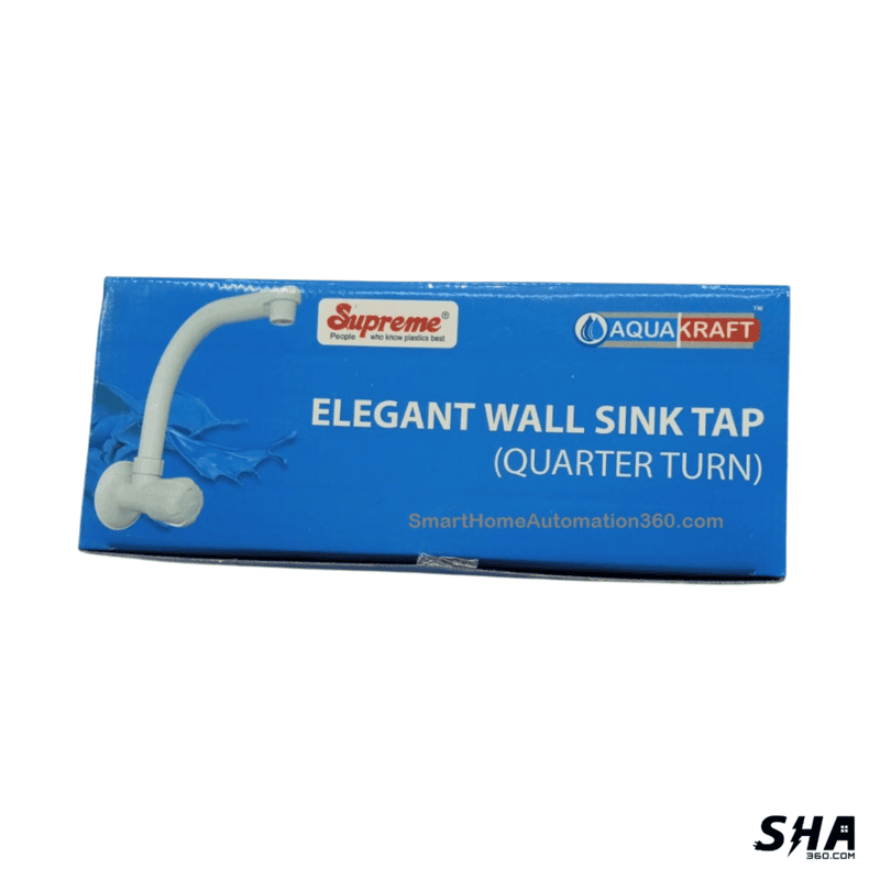 Supreme Wall Sink Tap ABS with Flange, Quarter Turn Elegant for kitchen Bathroom Wash basin - Sha360 Supreme Wall Sink Tap ABS with Flange, Quarter Turn Elegant for kitchen Bathroom Wash basin - Sha360