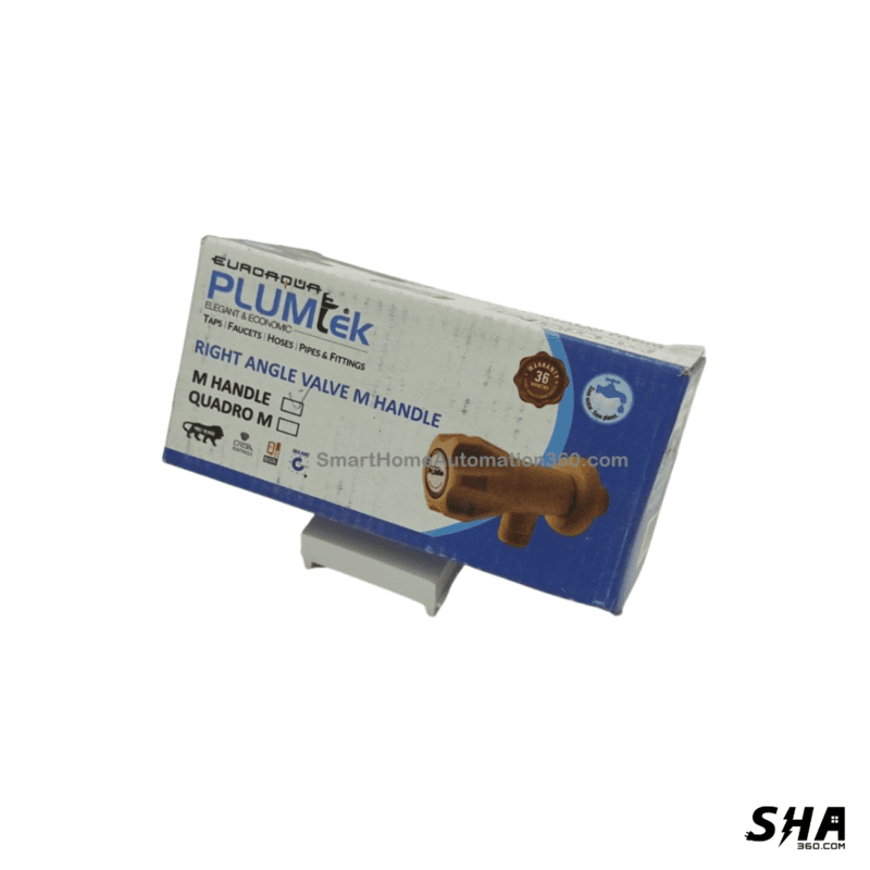 Plumtek Right Angle Tap Valve ABS with Flange, Quarter Turn Elegant for kitchen Bathroom etc., - Sha360 Plumtek Right Angle Tap Valve ABS with Flange, Quarter Turn Elegant for kitchen Bathroom etc., - Sha360