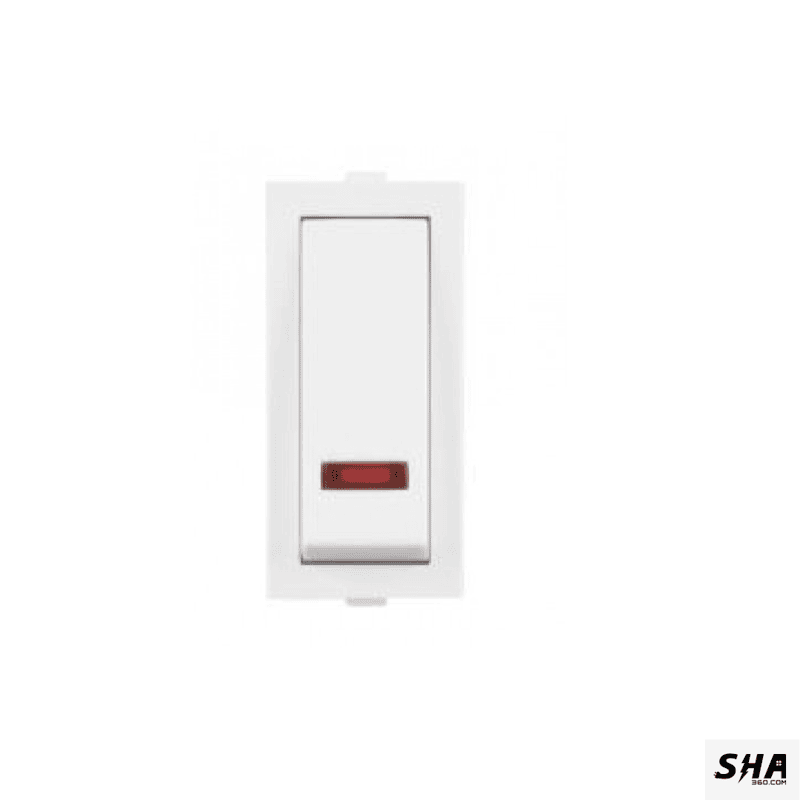 Anchor Roma 16A/20A 1 Way Switch with LED indicator 1M (White) - 21077 - Sha360