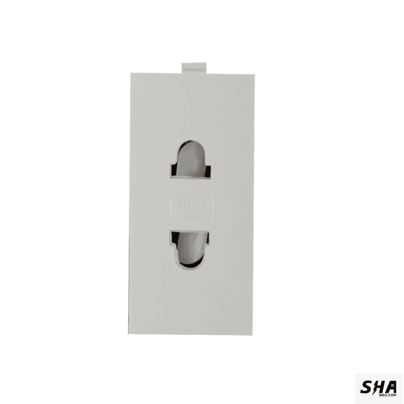 Anchor Roma Euro 2 Pin Universal Socket 1M (white) - 21667 - Sha360