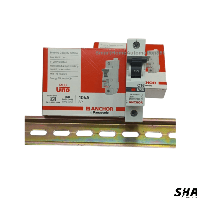 Anchor Uno MCB 16A Single Pole (1-Pole) 10kA C Curve (98003-C16) - Sha360