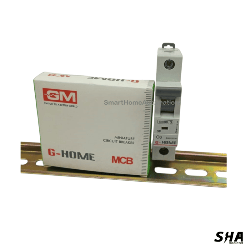 GM Modular MCB 6A Single Pole (1-Pole) 10kA C Curve G-Home (GM H SC 6) - Sha360