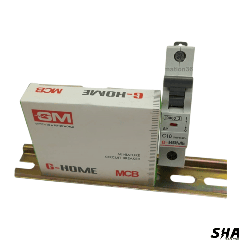GM Modular MCB 10A Single Pole (1-Pole) 10kA C Curve G-Home (GM H SC 10) - Sha360