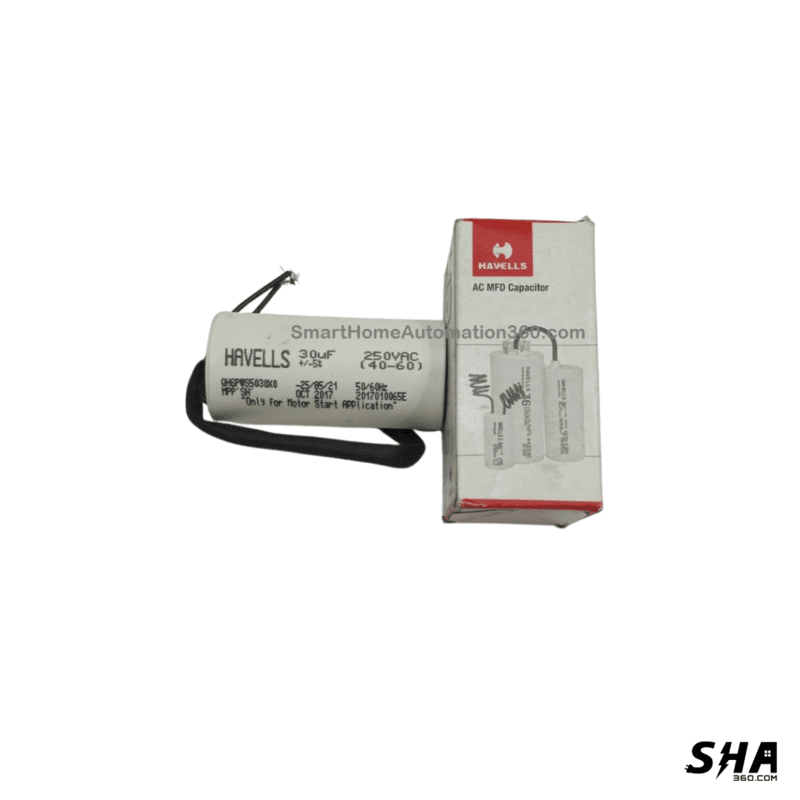 Motor capacitor 30mfd 250V motor start capacitor (40-60) - Havells - Sha360