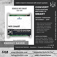 SIEMCAS Wifi Smart ECO Series Plus IR SFB IO 4 Channel State IoT Cloud Operation SHA-SIS-ECO-XT1003C - Sha360 SIEMCAS Wifi Smart ECO Series Plus IR SFB IO 4 Channel State IoT Cloud Operation SHA-SIS-ECO-XT1003C - Sha360