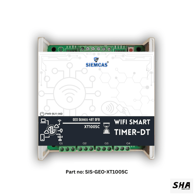 SIEMCAS Wifi Smart GEO SFB 48 Smart Timer Automation 4 Channel Wireless Webserver SHA-SIS-GEO-DT-XT1005C - Sha360 SIEMCAS Wifi Smart GEO SFB 48 Smart Timer Automation 4 Channel Wireless Webserver SHA-SIS-GEO-DT-XT1005C - Sha360