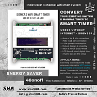 SIEMCAS Wifi Smart GEO T4R 48 Smart Day Timer Automation 4 Channel Wireless Webserver SHA-SIS-GEO-WT-XT1006B - Sha360 SIEMCAS Wifi Smart GEO T4R 48 Smart Day Timer Automation 4 Channel Wireless Webserver SHA-SIS-GEO-WT-XT1006B - Sha360