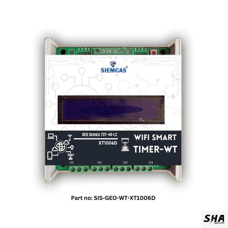 SIEMCAS Wifi Smart GEO T4R 72 Smart Day Timer Automation 4 Channel Wireless Webserver SHA-SIS-GEO-WT-XT1006D - Sha360 SIEMCAS Wifi Smart GEO T4R 72 Smart Day Timer Automation 4 Channel Wireless Webserver SHA-SIS-GEO-WT-XT1006D - Sha360