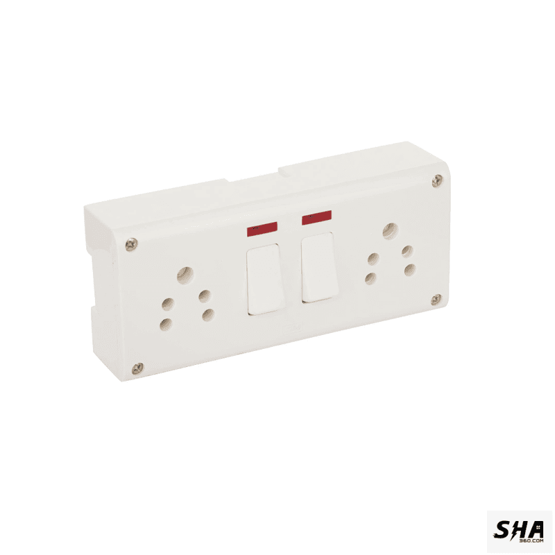 GM Modular G-Home 10A Veda 8 in One Switch Socket Combined - White GM Modular G-Home 10A Veda 8 in One Switch Socket Combined - White