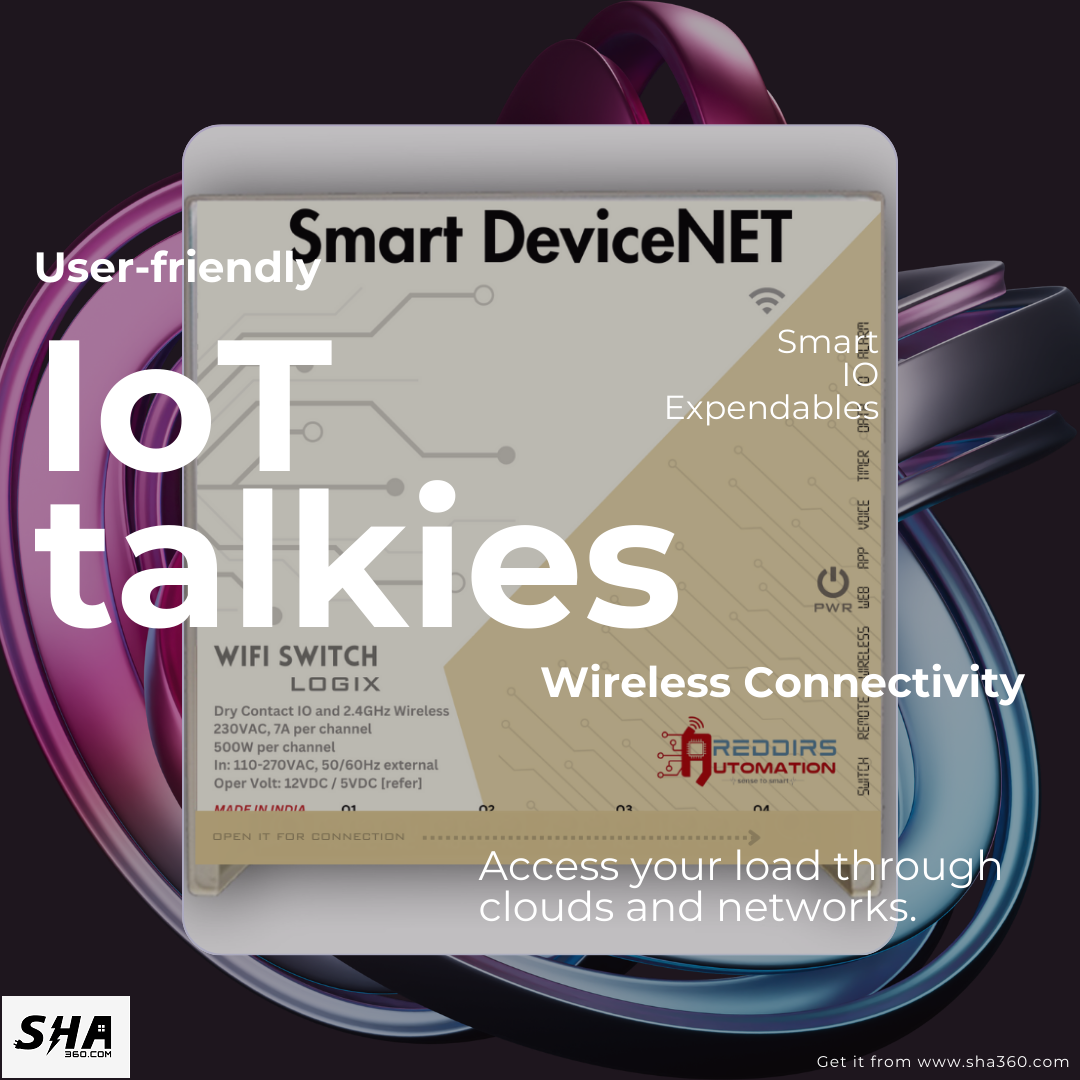 Reddirs Automation Smart DeviceNET Logix IoT 4 channel - Online and Offline functions, App controls, Dashboard, Wireless, IR, Webserver - Sha360 Reddirs Automation Smart DeviceNET Logix IoT 4 channel - Online and Offline functions, App controls, Dashboard, Wireless, IR, Webserver - Sha360