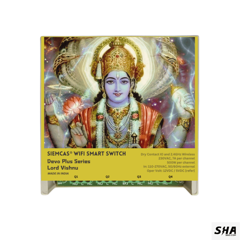 SIEMCAS Wifi Smart Devo Plus Lord Vishnu 4 channel switch - IoT Webserver Dashboard Apps Network and status - Sha360 SIEMCAS Wifi Smart Devo Plus Lord Vishnu 4 channel switch - IoT Webserver Dashboard Apps Network and status - Sha360