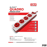 GM Modular Quadro 4+1 Power Strip with master, indicator, safety 5mtrs - GM 4065 GM Modular Quadro 4+1 Power Strip with master, indicator, safety 5mtrs - GM 4065